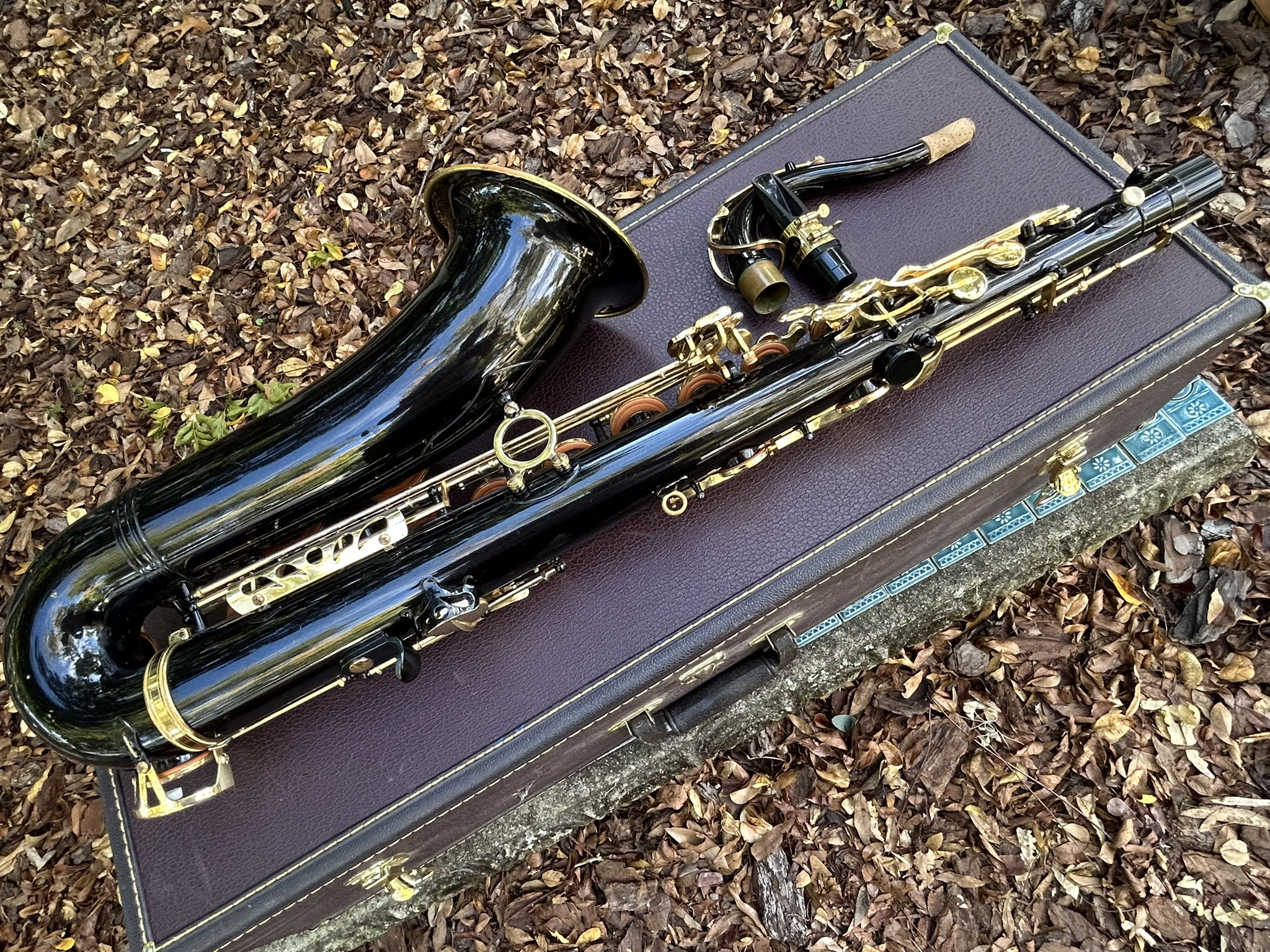 LA Sax Tenor Saxophone Black Nickel & Gold Lacquer Finish - Image 7