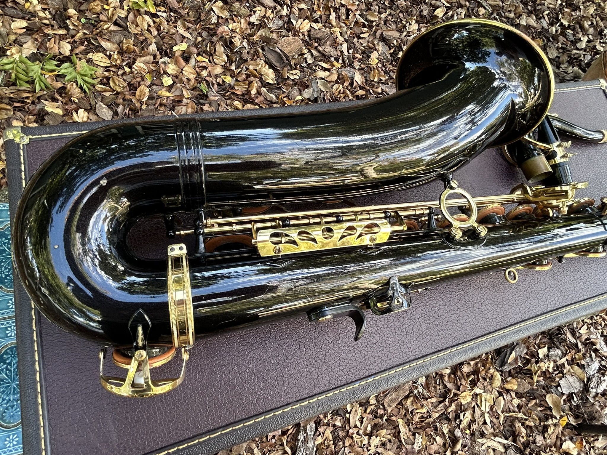LA Sax Tenor Saxophone Black Nickel & Gold Lacquer Finish - Image 6