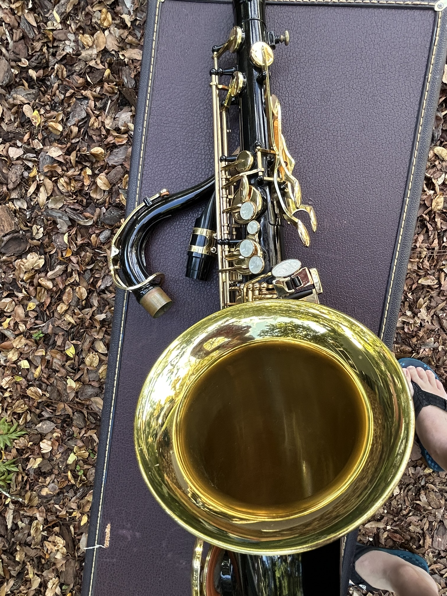 LA Sax Tenor Saxophone Black Nickel & Gold Lacquer Finish - Image 4