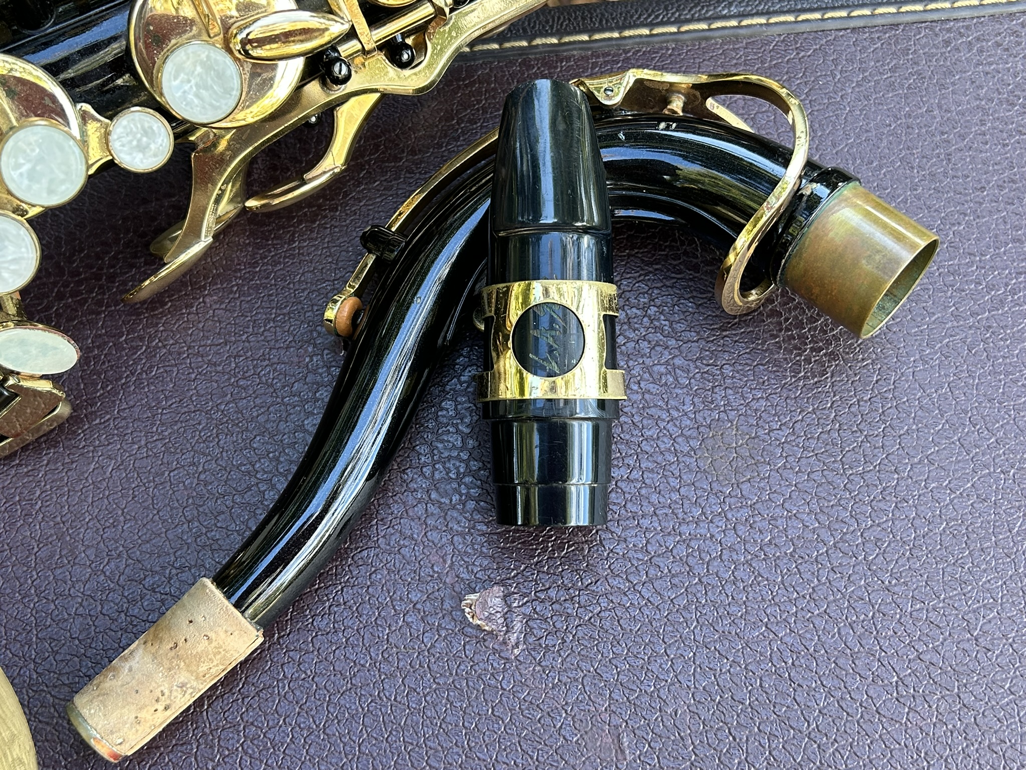 LA Sax Tenor Saxophone Black Nickel & Gold Lacquer Finish - Image 12