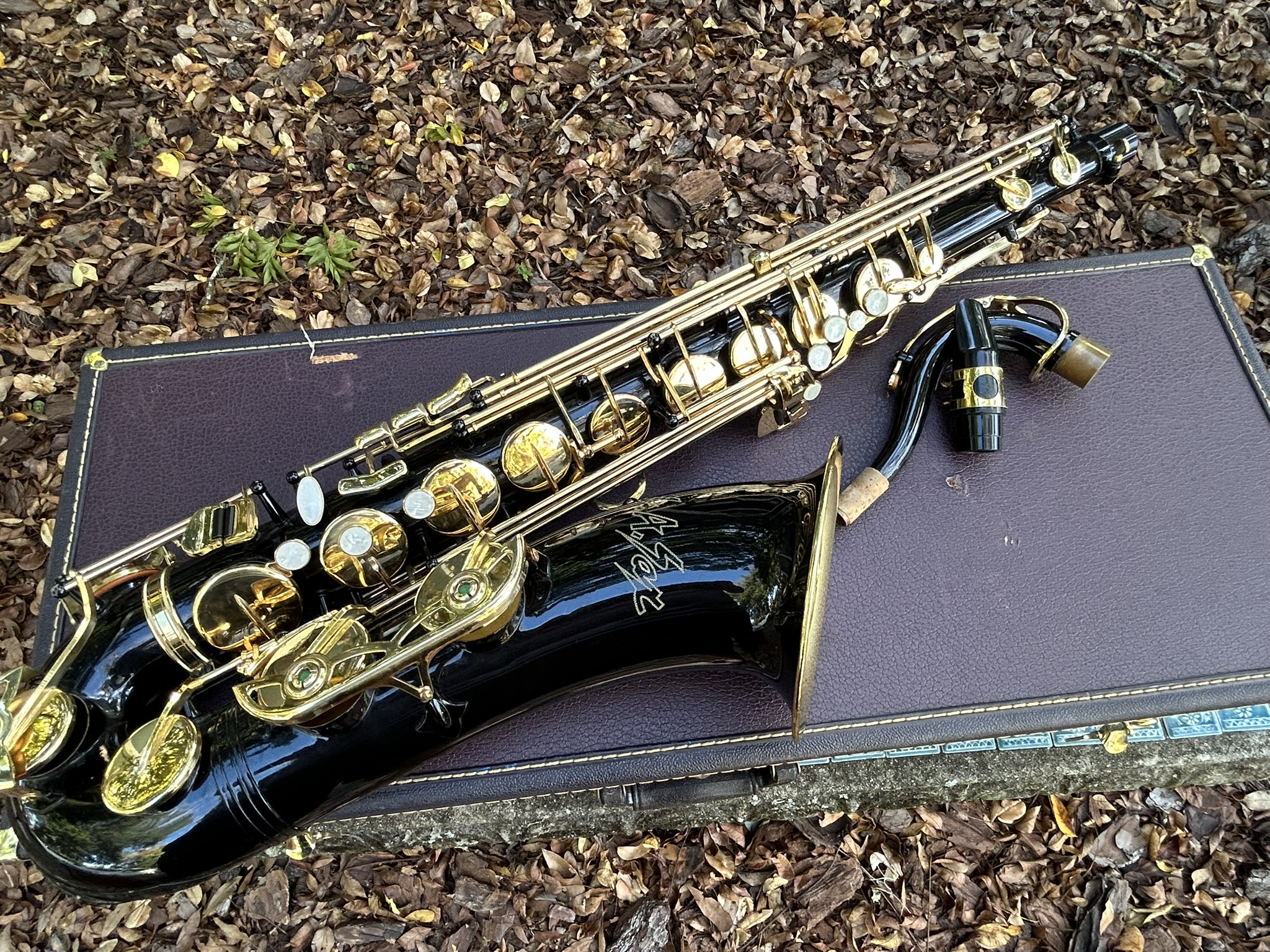 LA Sax Tenor Saxophone Black Nickel & Gold Lacquer Finish - Image 11