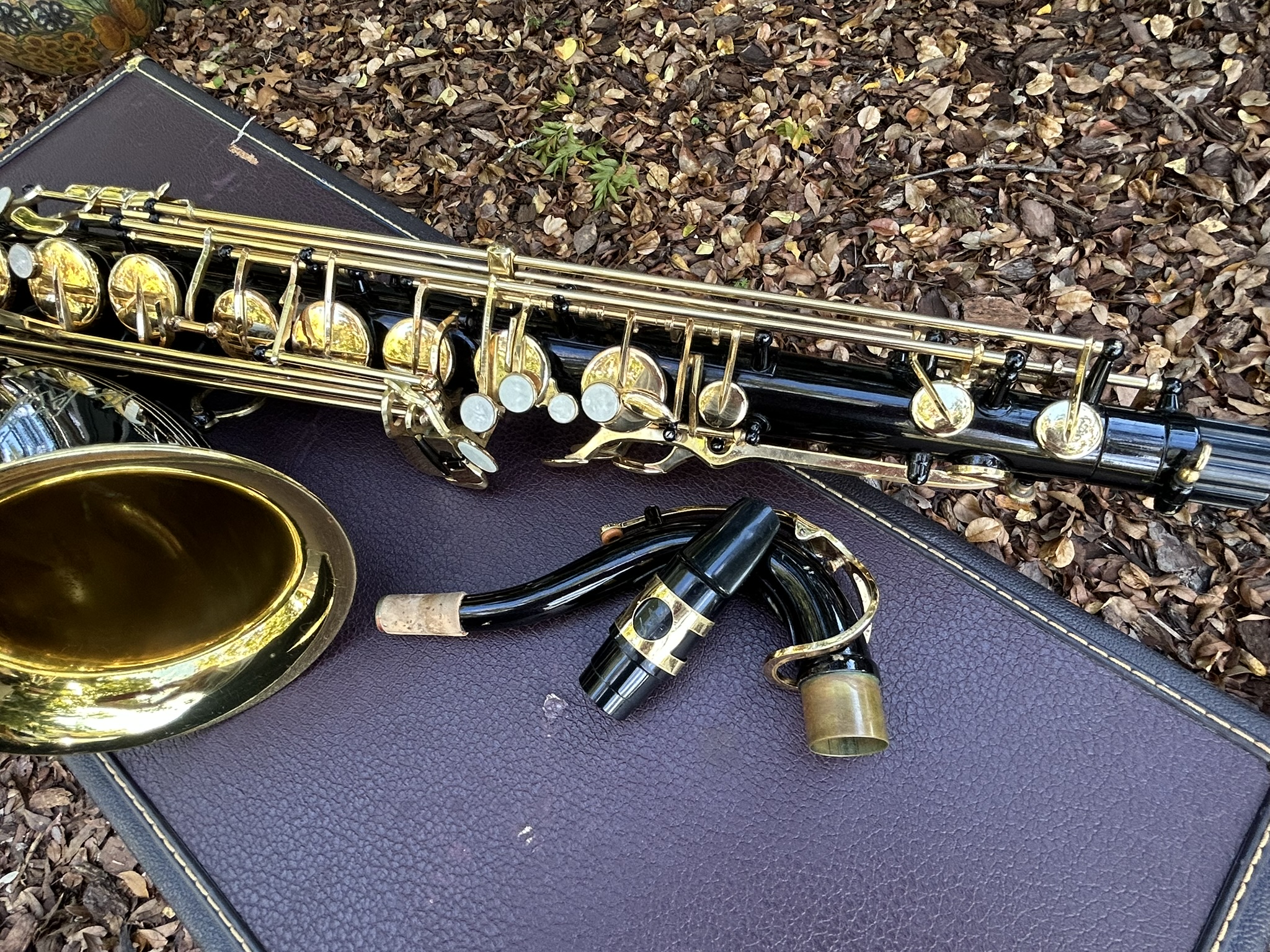 LA Sax Tenor Saxophone Black Nickel & Gold Lacquer Finish - Image 9