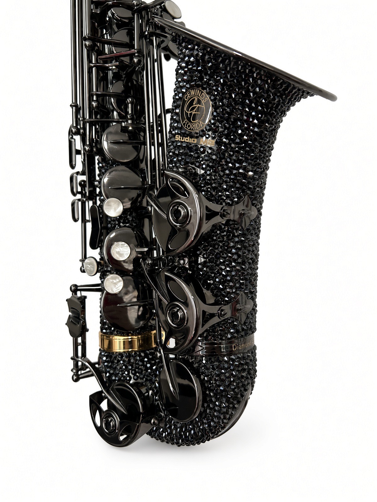 CE Winds Original Diamond Series Alto Saxophone - Black Diamond (M2 Demo) - Image 4